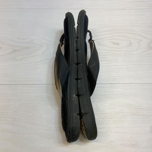 Nike Comfort Footbed Flip Flops Black White Thong Sandals 354925-011 Size 9 - Picture 3 of 8